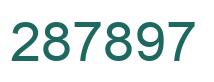 Number 287897 green image