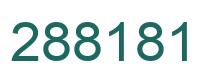 Number 288181 green image