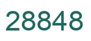 Number 28848 green image