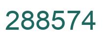 Number 288574 green image