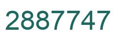 Number 2887747 green image