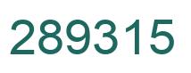 Número 289315 imagen verde