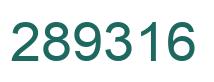Number 289316 green image