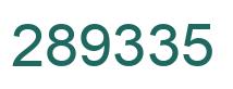 Number 289335 green image