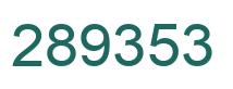 Number 289353 green image