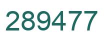 Number 289477 green image