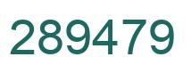 Number 289479 green image