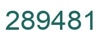 Number 289481 green image