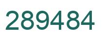 Number 289484 green image