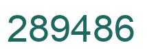 Number 289486 green image