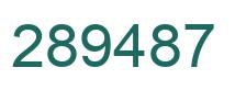 Number 289487 green image