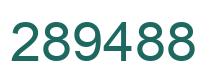 Number 289488 green image