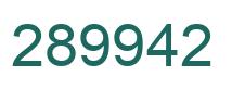 Number 289942 green image