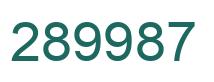 Number 289987 green image