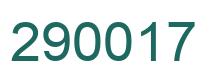 Number 290017 green image