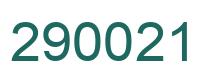 Number 290021 green image