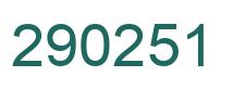 Number 290251 green image