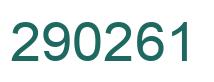 Number 290261 green image