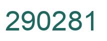 Number 290281 green image