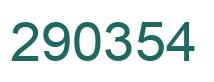 Number 290354 green image
