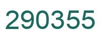 Number 290355 green image