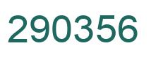 Number 290356 green image