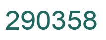 Number 290358 green image