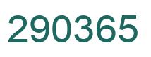 Number 290365 green image