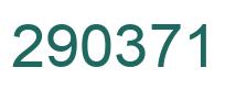 Number 290371 green image