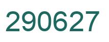 Number 290627 green image
