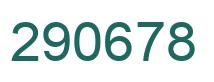 Number 290678 green image