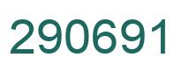 Number 290691 green image