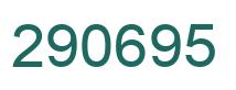 Number 290695 green image