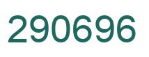 Number 290696 green image