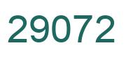 Number 29072 green image