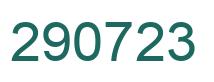 Number 290723 green image