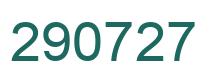 Number 290727 green image
