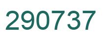 Number 290737 green image
