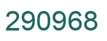 Number 290968 green image