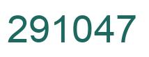 Number 291047 green image