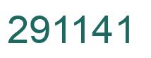 Number 291141 green image