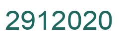 Number 2912020 green image
