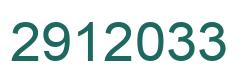 Number 2912033 green image