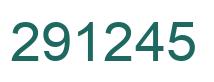 Number 291245 green image