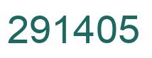 Number 291405 green image