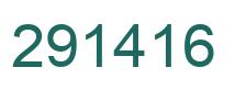 Number 291416 green image