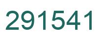 Number 291541 green image