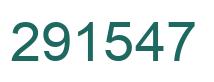 Number 291547 green image