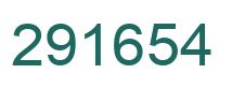 Number 291654 green image