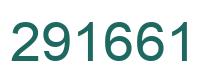 Number 291661 green image